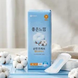 [좋은느낌] 좋은느낌 좋은순면프레시 라이너 69개 4팩 - 롱 도톰한 에어핏 쿠션