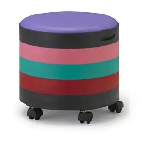 5단수납의자-로라 무지개) 수납의자 화장대의자 식탁의자 장난감수납겸용의자