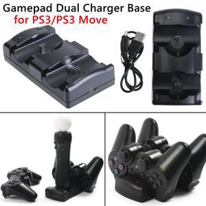 PS3/PS3 무브 무선 컨트롤러용 호환 5-1PC 수직 충전기 스테이션  듀얼 스탠드 도크 호환 액세서리