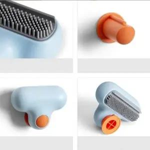 (색상 블루)미니 유리 청소 브러쉬 3컬러 세트 간편한 거울 및 닦이 솔 용품 청소기 청소브