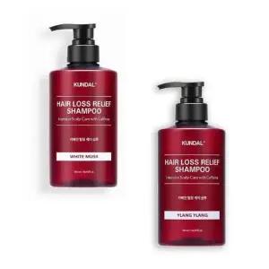 [셀러허브]쿤달 카페인 샴푸 화이트머스크 500ml + 일랑일랑 500ml 향기로운 촉촉한 모발 (S41300494A)