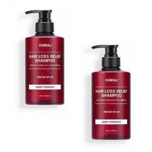 [셀러허브]쿤달 카페인 탈 모샴푸 베이비파우더 500ml x 2개 향기로운 촉촉한 모발 영양공 (S41300497A)