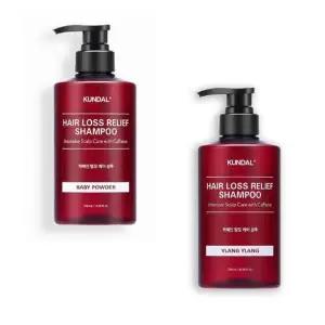 [셀러허브]쿤달 카페인 탈 모샴푸 베이비파우더 500ml + 일랑일랑 500ml 향기로운 촉촉한 (S41300496A)