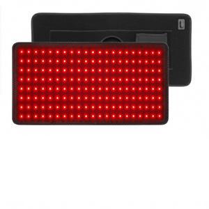 레드 라이트 테라피, 22.83인치 x 9.7인치 적외선 테라피 패드, 허리 어깨 무릎 발 빠른 신체 에너지 , 168개의 LED 휴대용 660nm 850nm 무선