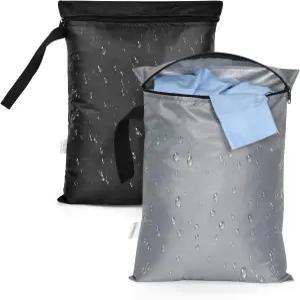 수영복용 OTraki 2PCS 방수 가방 12x16인치 습식 건조 휴대용 손잡이 및 지퍼 재사용 여행용 의류 짐 비치