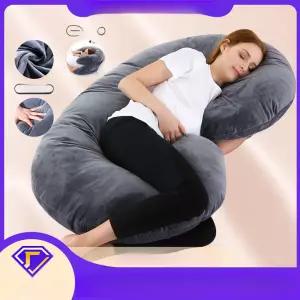 제이호 임산부 받침 크리스탈 벨벳 출산 베개 세탁가능 이동식 수면 허리 바디필로우