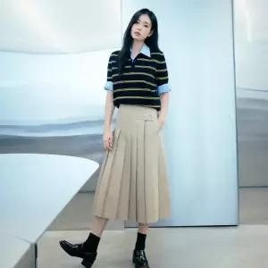 [미리주문10 ]26SS 랩 플리츠 실루엣 스커트