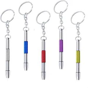 미니 안경 드라이버 5개 4인치 1개 시계 정밀 스테인리스 스틸 키트 열쇠고리가 있는 수리 세트 합금 제조