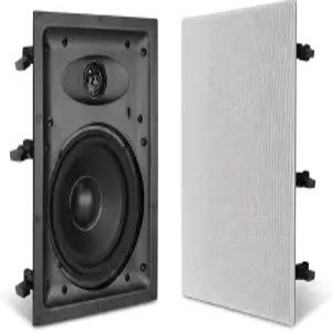 Herdio 2-Way 6.5인치 우퍼 인월 스피커 페인트칠 가능한 그릴 - 거실/침실/주방/덮개 있는 파티오(싱글)를