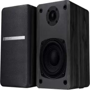 노래하는 우드 T25 패시브 책장 스피커 페어 - 60W 홈 스테레오 오디오 4인치 우퍼 실크 돔 트위터 월