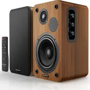 액티브 책장 스피커 36W RMS - BT 5.4 무선 5인치 우퍼 실크 돔 트위터 PC USB 디지털 오디오 스튜디오