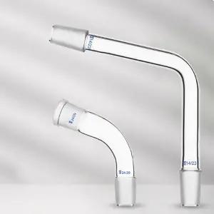 증류관 엘보우 호른 튜브 측면 수입관 콘덴서 고붕규산 투명 유리 화학 실험 어댑터