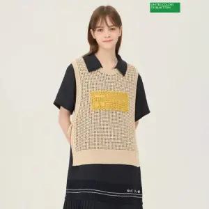 배색 패치 니트 베스트 BAKV52531