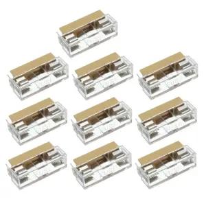 uxcell 10pcs 250V 10A 듀얼 단자 6 x 30mm 퓨즈 PCB 패널 마운트 홀더 케이스