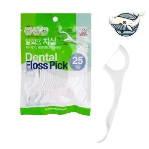 일회용 치실 25개입 구강 위생용품 심플 안심