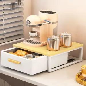 홈카페 수납선반 커피머신 캡슐 테이블 정수기 전용 거치대 서랍형 수납장