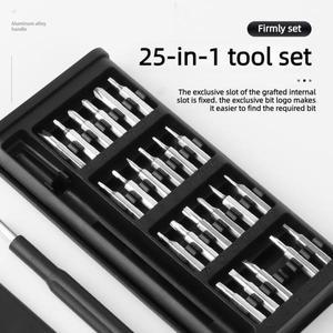 25 in 1 미니 드라이버 세트, 전자제품, 휴대폰, 시계, 보석 수리를 위한 정밀 플랫 헤드 및 필립스 호환