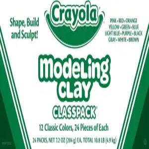 모델링 클레이 클래스팩 24팩 벌크 2가지 색상 무독성 예술 및 공예를 위한 교실 용품