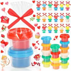 Blound 8세트 발렌타인 에어 드라이 클레이 선물 데이 파티 교실 교환 DIY 공예 키트 선호 굿이백 스터퍼