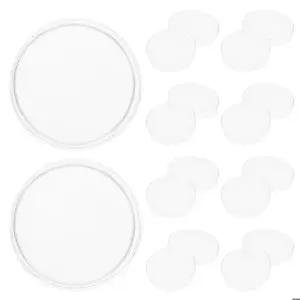 10개입 90mm 유리 페트리 접시 광학적 투명도 균일한 세포 성장 과학 실험용 유리 접시