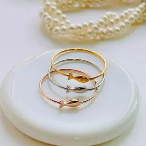 [써지컬스틸] 심플 피쉬 물고기 반지