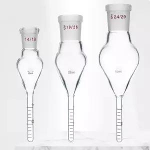 유리 농축병 10ml25/50/100/150/250ml 유리 농축관 테일 튜브 1ml 눈금형 농축기