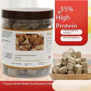 65ML/550ML 고단백 동결건조 혈충 큐브 투비펙스 웜 어류 사료 아홀로틀 거북이