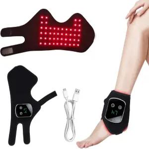 발 발목용 레드 라이트 테라피 랩 손 손목용 880nm 및 근적외선 5000mAh 배터리와 조절 가능한 크기의 관절
