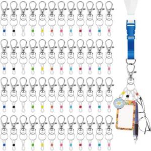 랜야드용 밀커리 150팩 펜 홀더 접이식 미니 배지 릴 액세서리 샤피 간호사 교사 부착 사무실용 다채로운