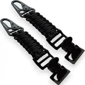 파라댄스 2팩 헤비 듀티 전술 작업 장갑 클립 홀더 스트랩 금속 악어 유틸리티 벨트 소방관 건설 캠핑