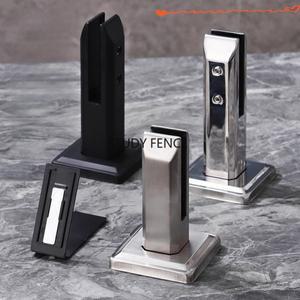 1개 304 스테인리스 스틸 유리 고정 클립 풀 클램프 베이스 계단 난간 기둥 가정용 하드웨어 액세서리