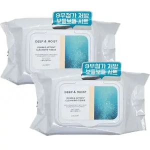 [NS홈쇼핑]1+1 라끄베르 딥앤모이스트 더블액션 클렌징 티슈80매[35862287]