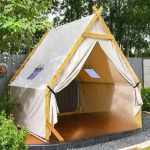 방갈로텐트 삼각 텐트 흰색 쉘터 야외 조립식 돔하우스