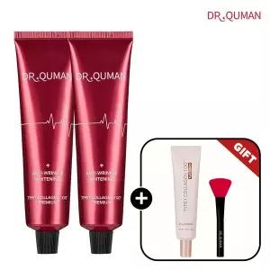[닥터큐먼]프리미엄 TYPE1 콜라겐 크림팩 레드 에디션 60g 2개 + 스파출러 + 아이크림