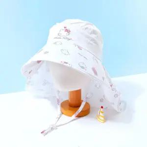 헬로키티 썸머 패턴 플랩햇어린이썬캡 여아썬 소풍선 운동회모자 키즈 플랩 어이 어이비치 썬캡 나들이