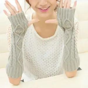 니트워머 고급스러운 다이아 패턴 따뜻한 꽈배기 암워머 토시