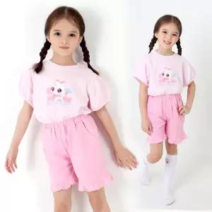 [하프클럽/프리미에팜]위시캣 여아 퍼프 5부 상하세트 PK