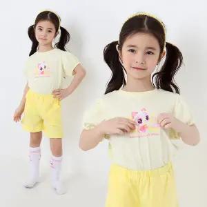 [하프클럽/프리미에팜]위시캣 여아 퍼프 5부 상하세트 YE