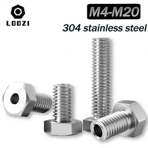 304 스테인레스 스틸 외부 육각형 내부 및 외부 스레드 볼트 적응 가능한 나사 중공 나선형 너트 크기 중공