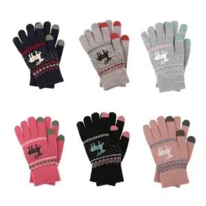 여자장갑 루돌프 장갑(얇은형) 겨울장갑 니트장갑 터치장갑
