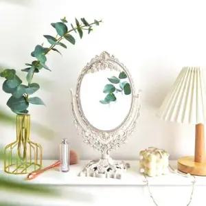 화장대거울 엔틱 클래식 동그린 메이크업 거울 엔틱거울 원형거울 인테리어거울 스탠드거울