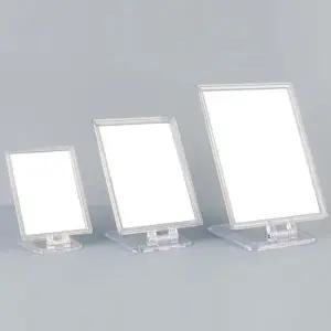 각도조절 손잡이 스탠드 사각 거울 중형 X2개 (랜덤) 화장대거울 손거울 휴대용거울 화장거울