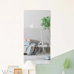 사각 아크릴벽거울 욕실거울 부착식 20x30cm 3개 화장대 벽 인테리어 거울 포인트 원형 40cm