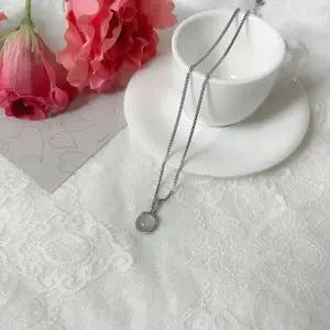 [하프클럽/]여성 옥 목걸이 예쁜 액세서리 라운드 팬던트 귀걸이