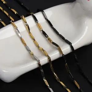 [하프클럽/]남자 스틸체인 목걸이 매력적인 블랙 체인목걸이