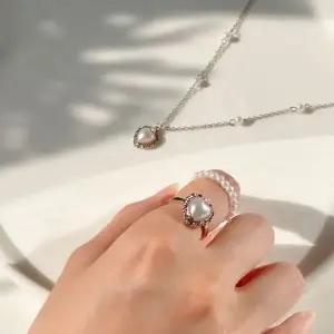 [하프클럽/]피에르 여성 데일리 비즈 목걸이 반지 세트