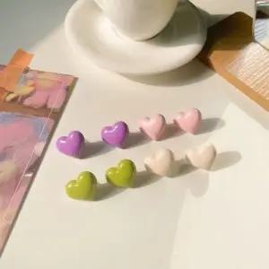 [하프클럽/]러블리 하트 귀걸이 여성 달콤한 캔디 아기