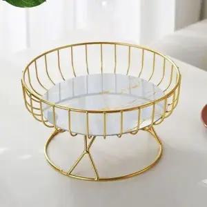 ( )빵바스켓 과일바스켓 과일 트레이 철제 원형 바구니 바스켓 대형 DD 12827