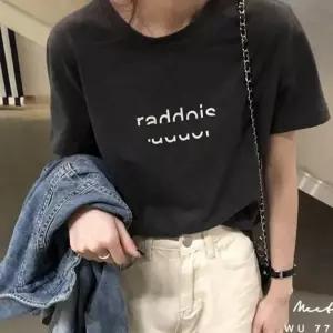 레터링 여자 반팔 티셔츠 라운드넥 여름 상의 반팔티 여성 셔츠 여자 여름 반팔티