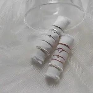 [하프클럽/]5pcs 진주 하트 반지세트 여성 매력 있는 예쁜